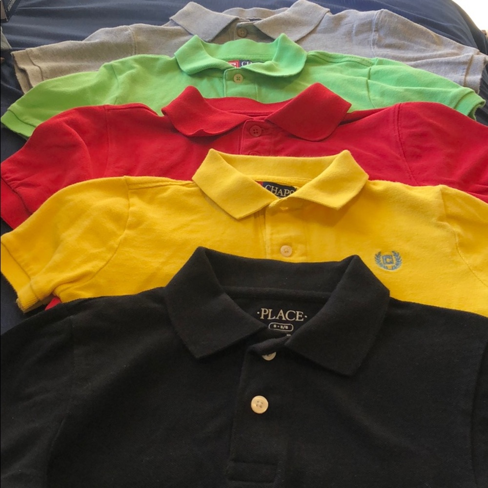 Boys Polo Style Shirts.  Size 6 . Various Colors